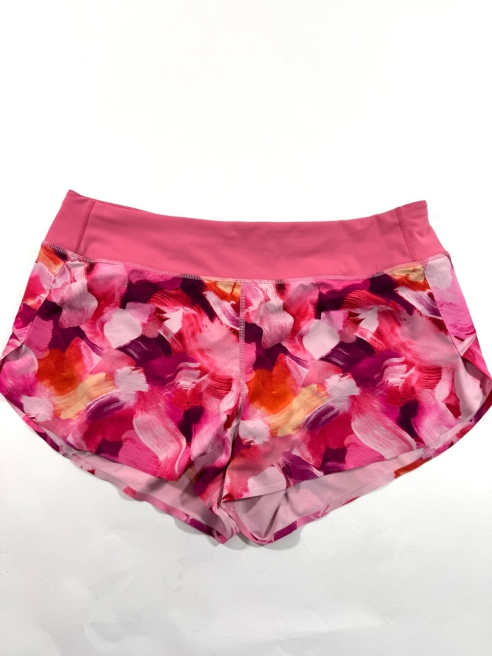 Athleta Printed Run With It Shorts Pink